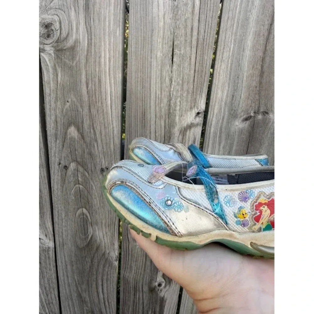 Mermaidcore Disney Little Mermaid Ariel Sneakers 7.5 Silver Blue Mary Jane